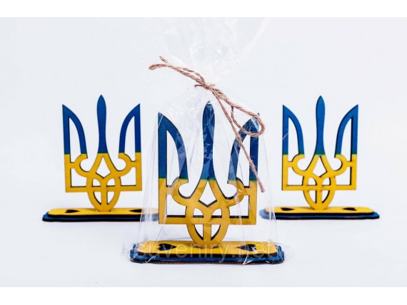 Деревянные статуэтки Герб Украины