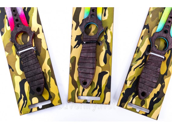 Сувенирный деревянный нож Скелет