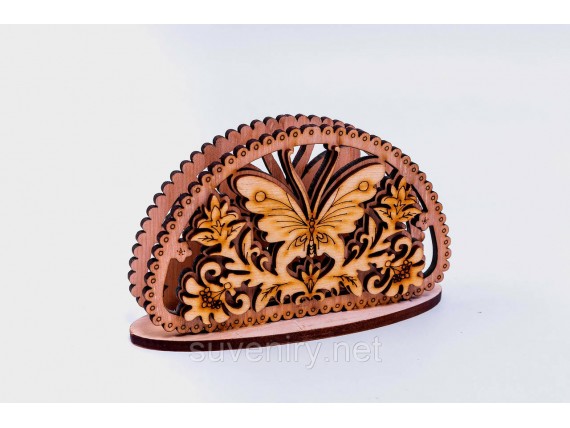 Сувенирная деревянная салфетница
