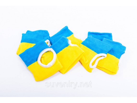 Напульсники на руку желто-синие