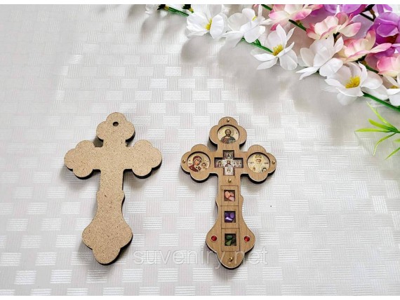 Деревянный крест с Ликами Святых