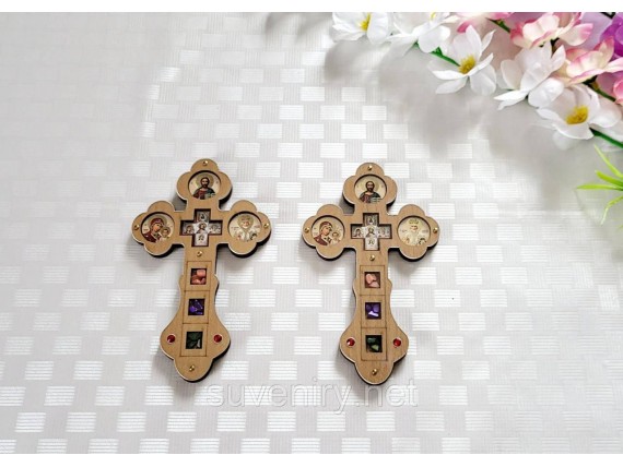 Деревянный крест с Ликами Святых