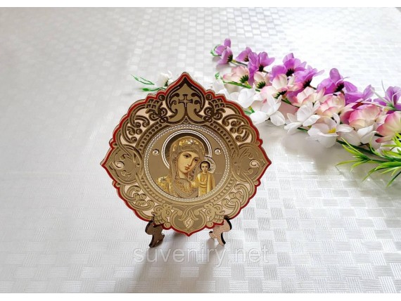 Деревянная икона с Ликами Святых на подставке