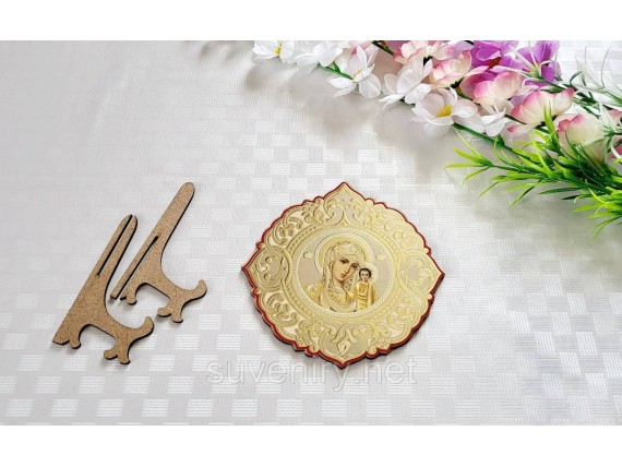 Деревянная икона с Ликами Святых на подставке