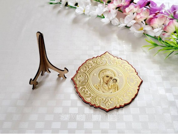 Деревянная икона с Ликами Святых на подставке