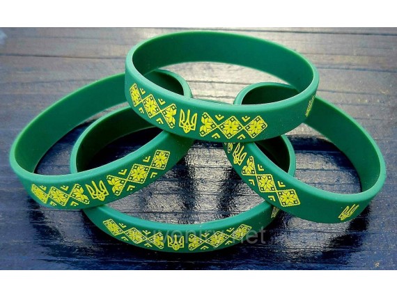 Силиконовые браслеты на руку с Гербом Украины