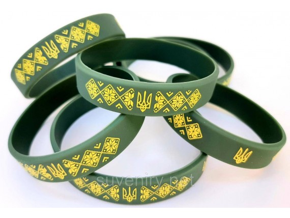 Силиконовые браслеты на руку с Гербом Украины