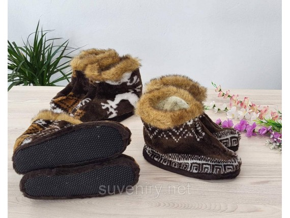 Женские теплые чуни из овчины