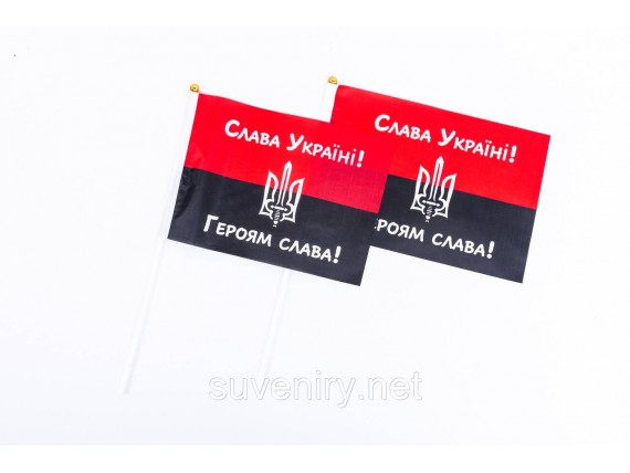 Сувенирный флаг ОУН-УПА в машину 20*14см