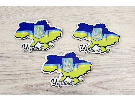Сувенирные деревянные магниты с надписью Украина
