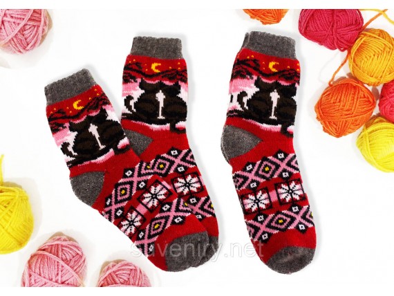 Ангоровые шерстяные женские носки