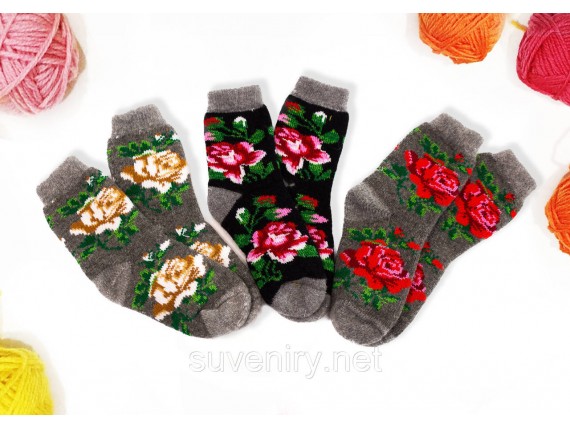 Ангоровые шерстяные женские носки