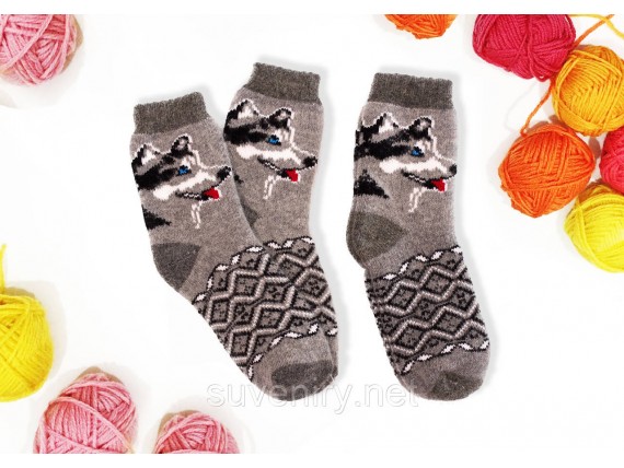 Мужские ангоровые шерстяные носки