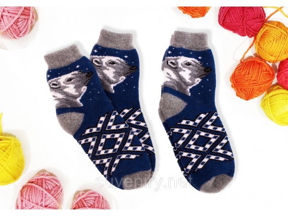 Мужские ангоровые шерстяные носки