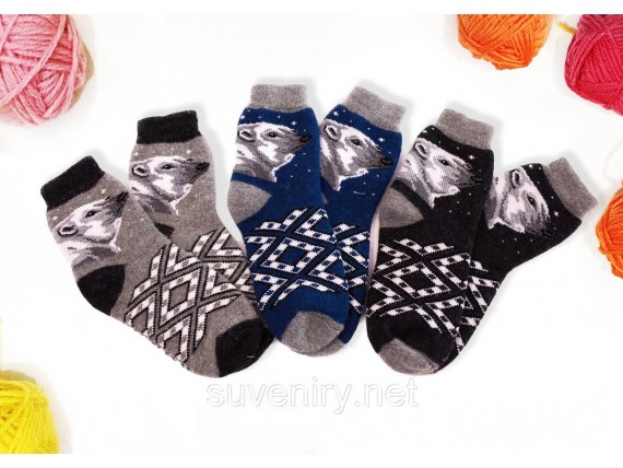 Мужские ангоровые шерстяные носки