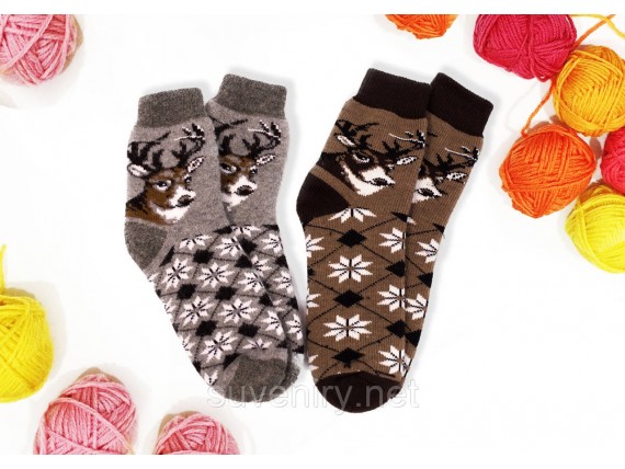 Мужские ангоровые шерстяные носки