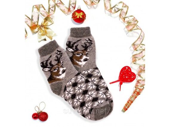 Мужские ангоровые шерстяные носки